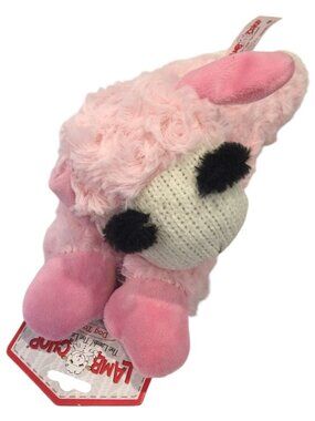 Lamb Chop Pink 11" Plush Pink Front Paws Knit Back Paws Squeak Dog Toy